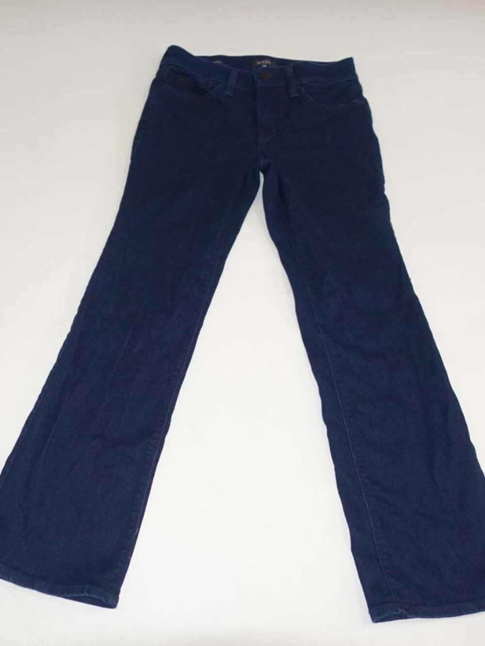 NYDJ Women's Barbara Boot Cut Jeans Size 2 Petite Dark Blue Lift Tuck Stretch 2P